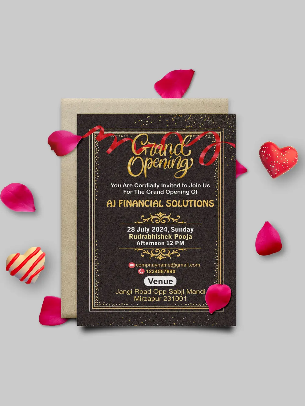 Shop Grand opening invitation card template design download 140824-min